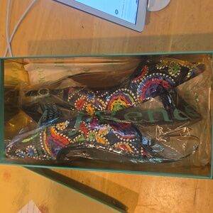 J. RENEE Cacey black multicolored floral size 13W